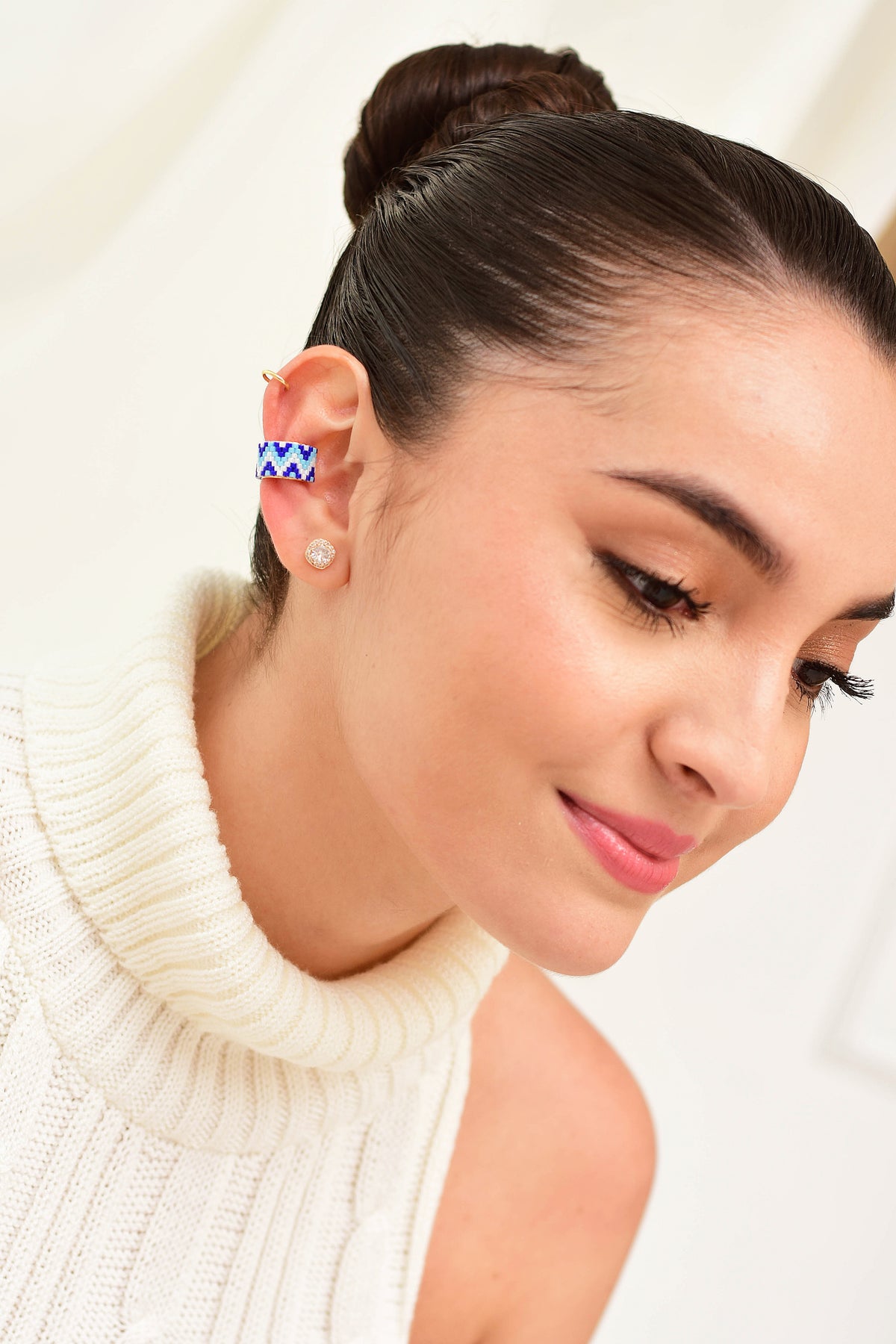 Earcuff Miyuki Azul